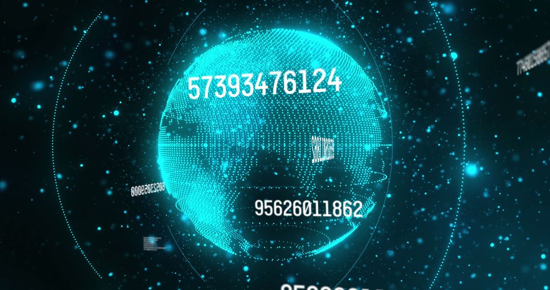Digital Globe with Numeric Data Connections - Free Images, Stock Photos and Pictures on Pikwizard.com