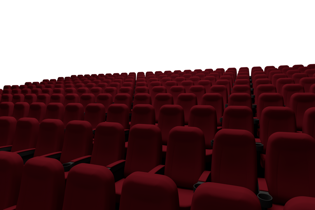 Empty Reclining Red Cinema Seats on Transparent Background - Download Free Stock Images Pikwizard.com