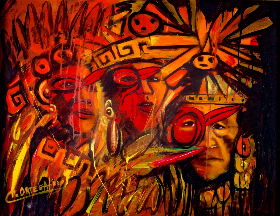 Vibrant Indigenous Cultural Expression in Abstract Art - Free Images, Stock Photos and Pictures on Pikwizard.com