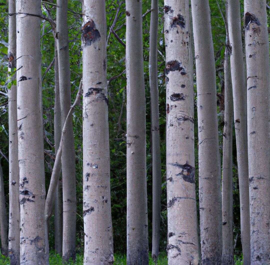 Tall Aspen Trees in Dense Forest with Green Foliage - Free Images, Stock Photos and Pictures on Pikwizard.com