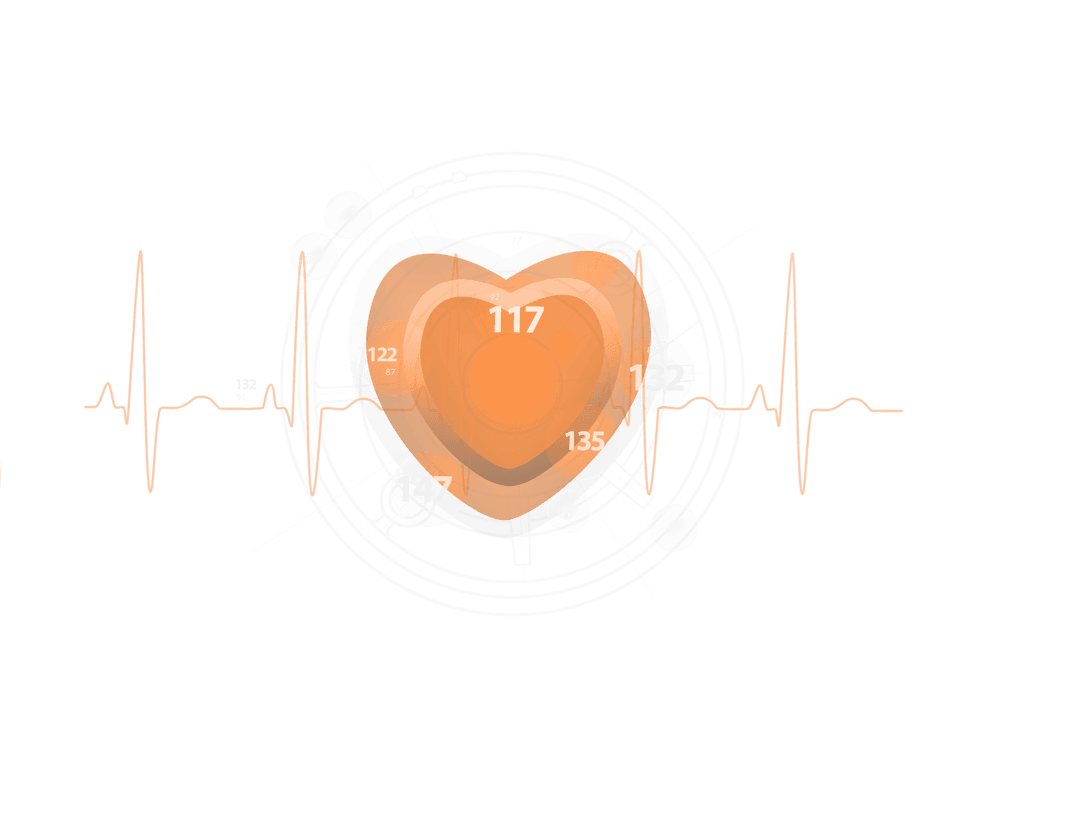 Transparent Heartbeat Cardiograph Icon Illustrating Health Monitoring
