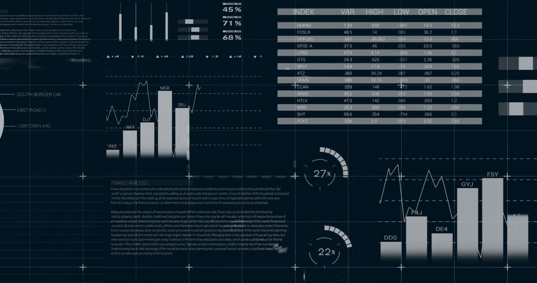 Futuristic Data Visualization with Graphs and Charts - Free Images, Stock Photos and Pictures on Pikwizard.com