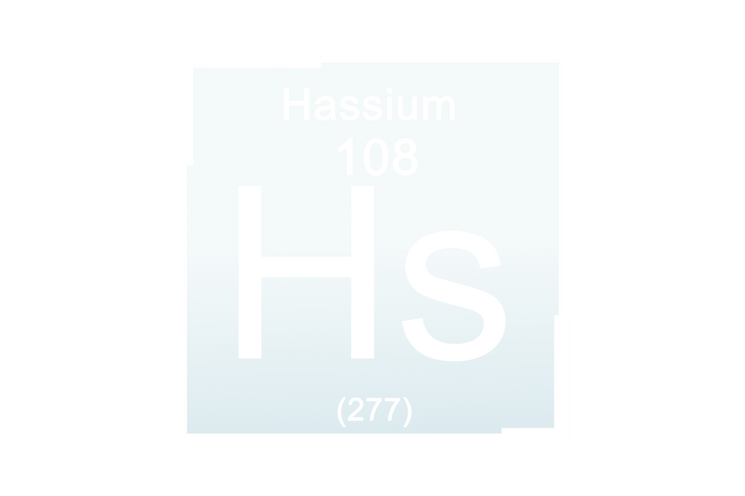 Hassium Element Symbol on Transparent Background for Chemistry Education - Download Free Stock Images Pikwizard.com