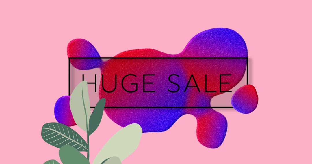 Colorful Huge Sale Banner with Abstract Design
