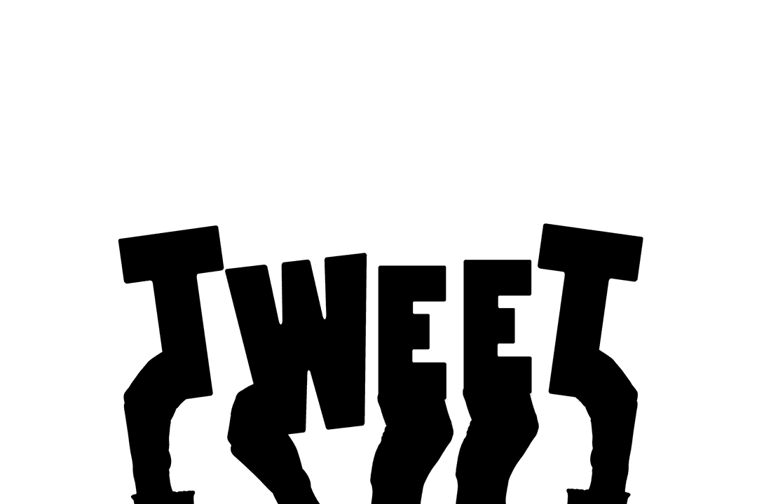 Transparent Digital Artwork of Tweet on Screen