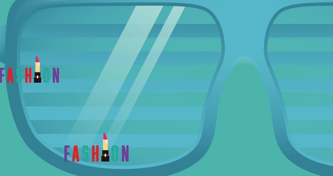 Stylish Abstract Sunglasses with Lipstick and Text Design