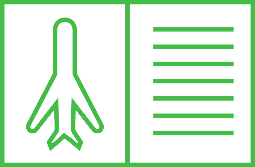 Green Transparent Paper Plane and Letter Symbol Journey Theme