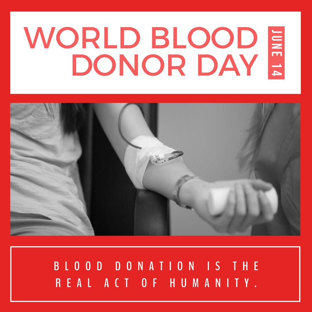 World Blood Donor Day Promotion with Blood Donation Visual