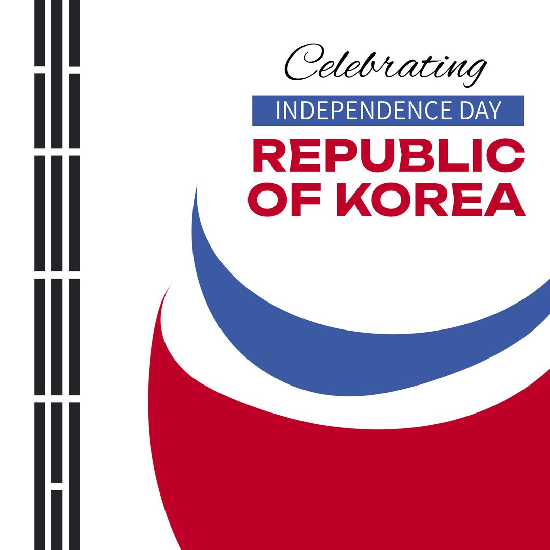 Celebrating Korean Independence Day Symbolic Graphic Design