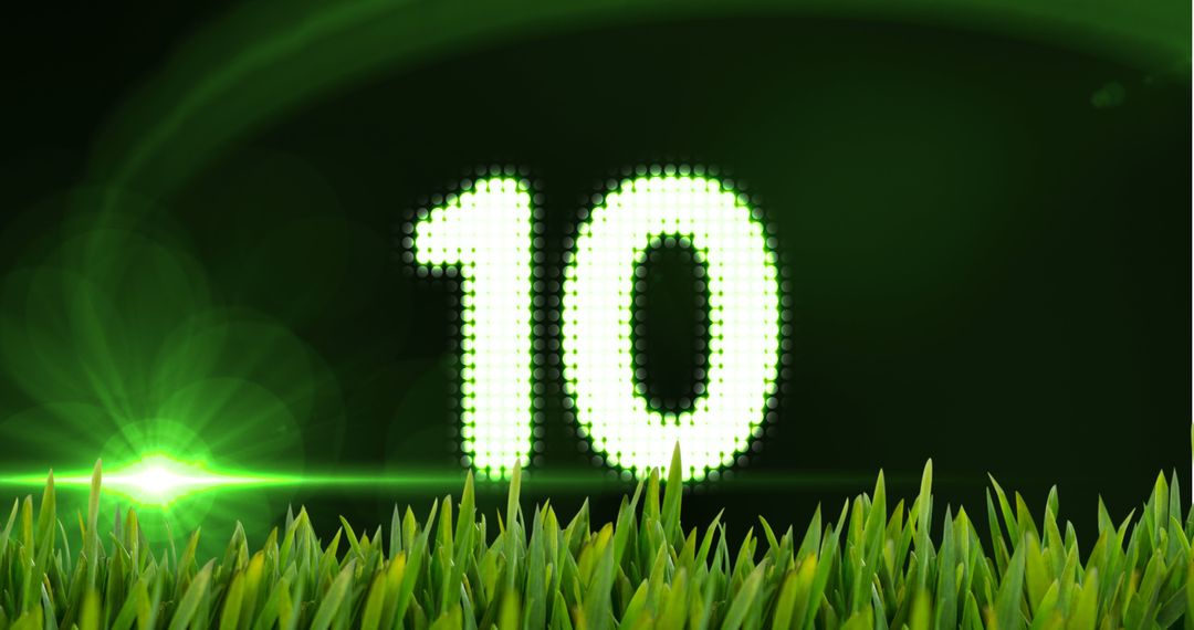 Vibrant Digital Countdown with Green LED Display