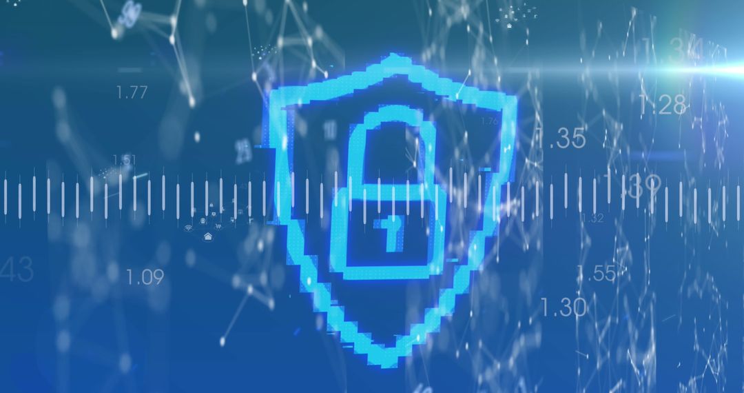 Digital Padlock Overlay with Binary Code and Network Connections - Free Images, Stock Photos and Pictures on Pikwizard.com
