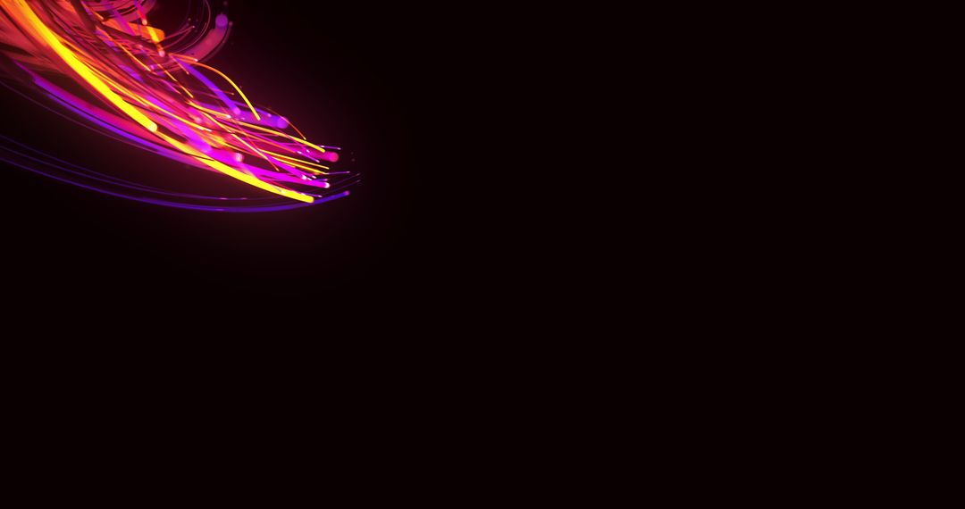 Vibrant Light Trails on Dark Background for Digital Design