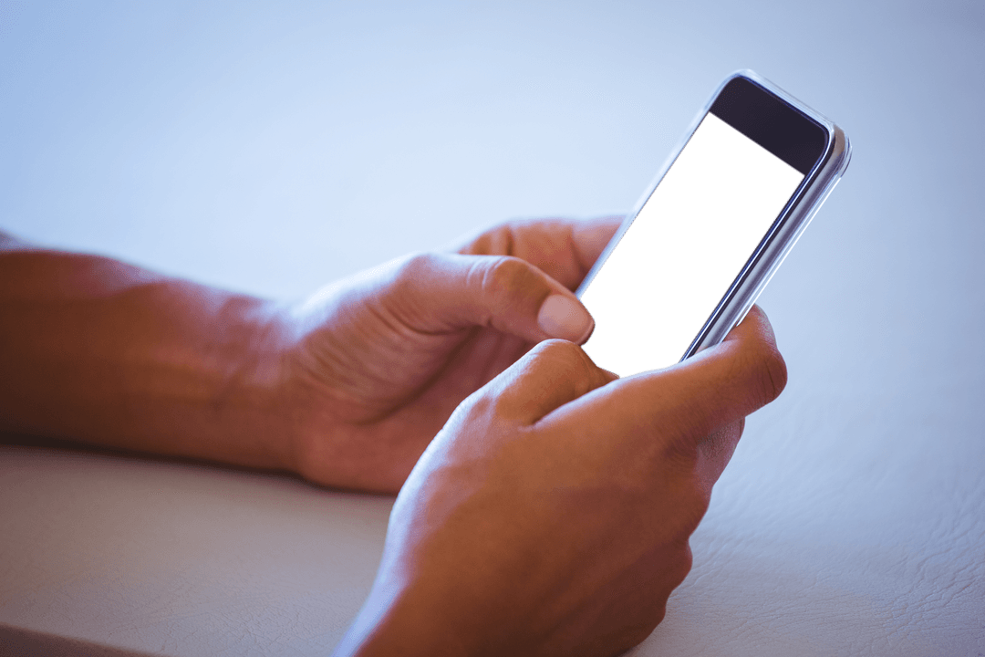 transparent smartphone in hand with blank screen for custom content - Download Free Stock Images Pikwizard.com