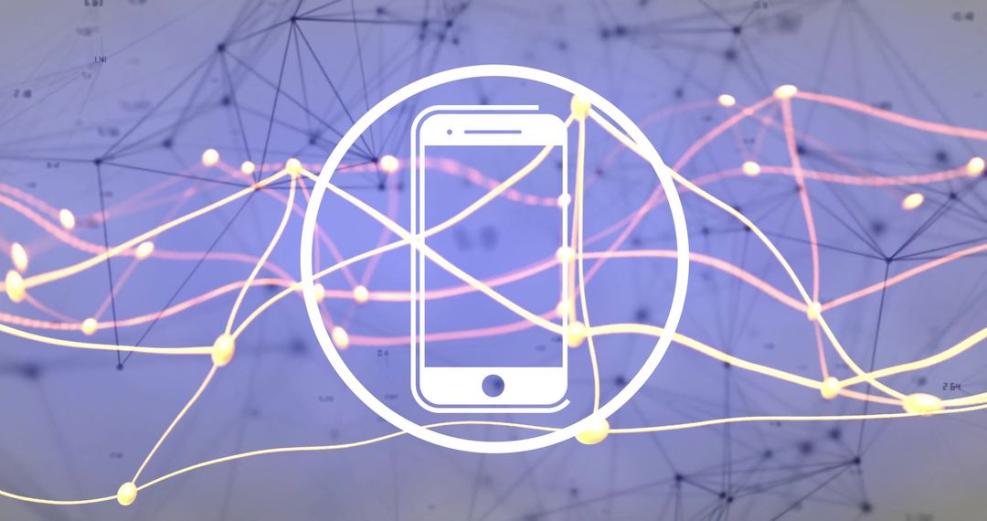 Digital Network Connectivity with Smartphone Icon