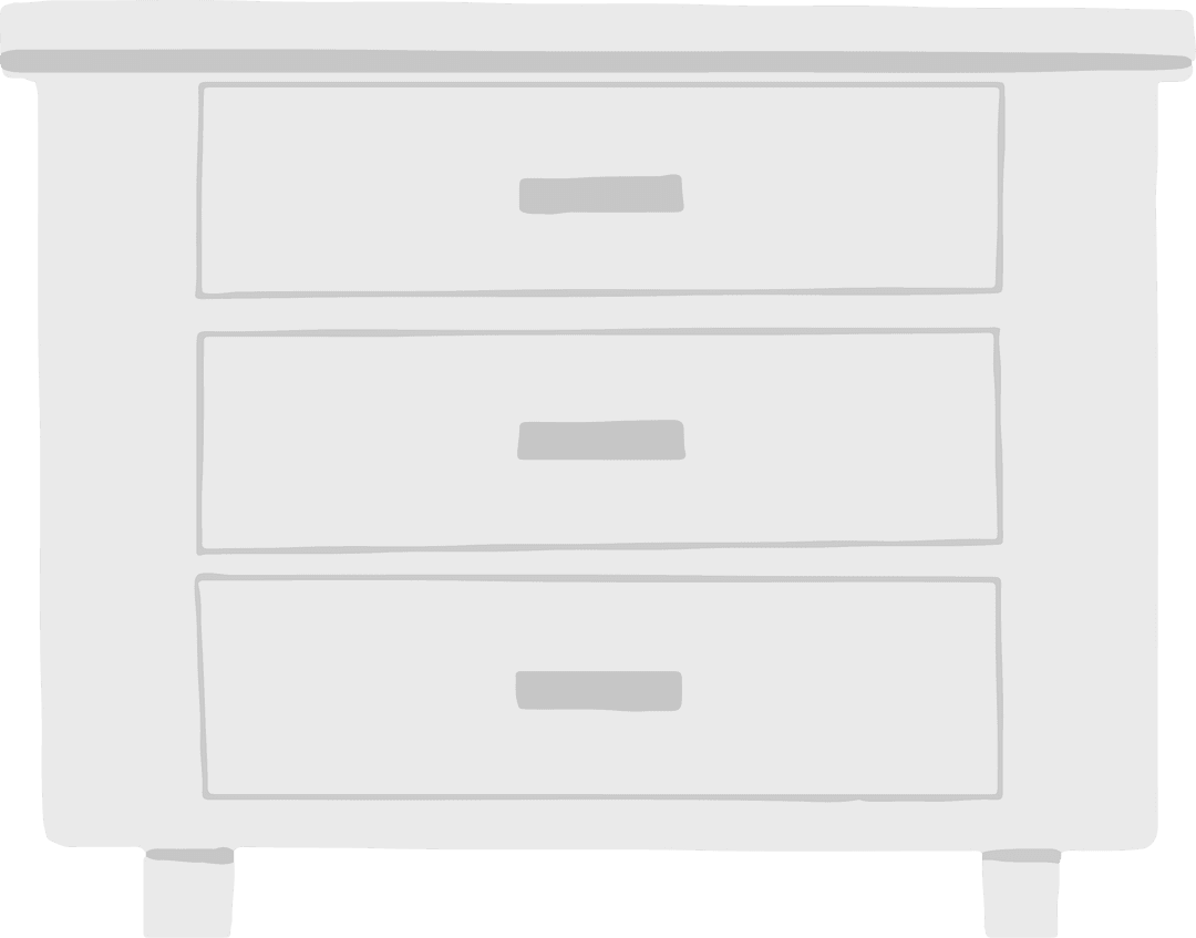 Transparent Minimalist Three-Drawer Dresser Design