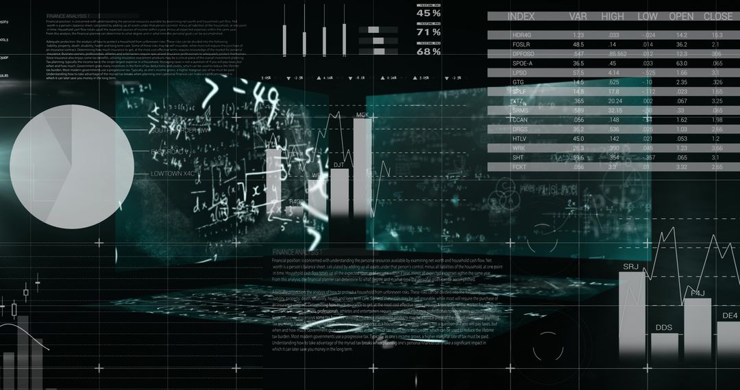 Mathematical Formulas Overlaying Big Data and Statistics Graphics