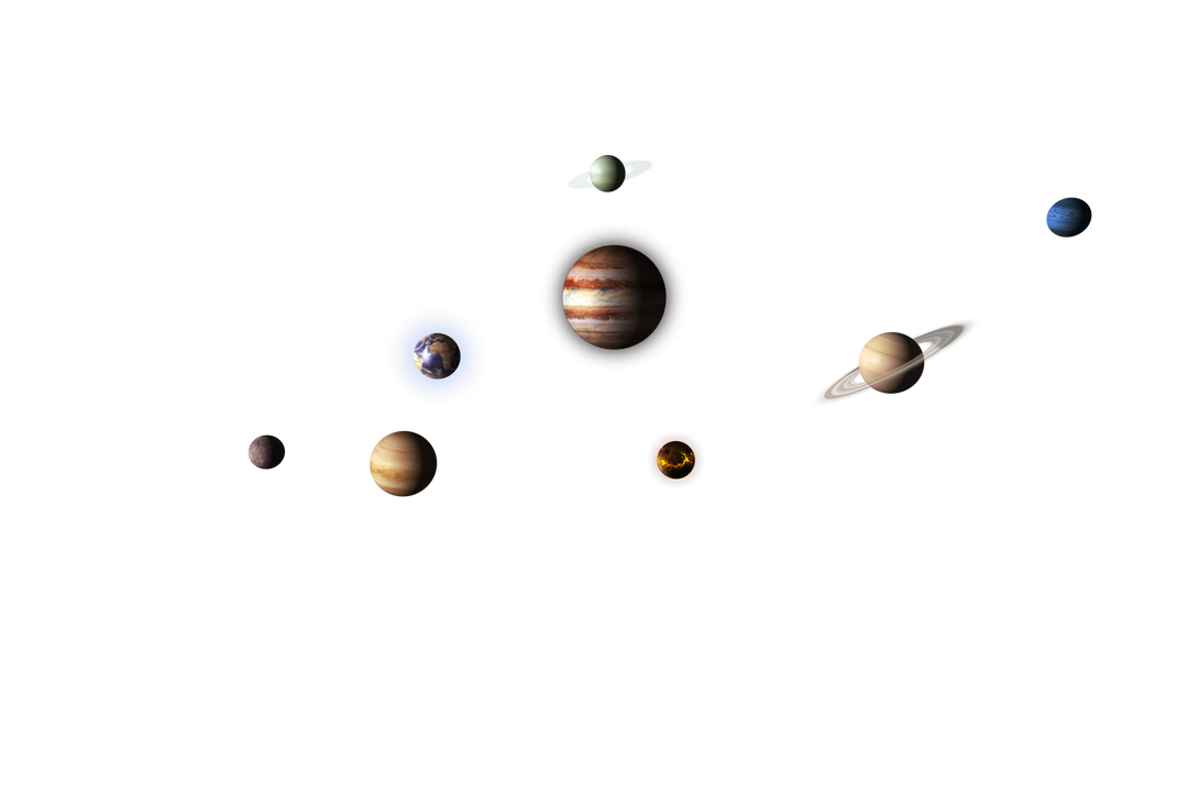 Transparent Diagram of Planets in Solar System with Orbital Paths - Download Free Stock Images Pikwizard.com