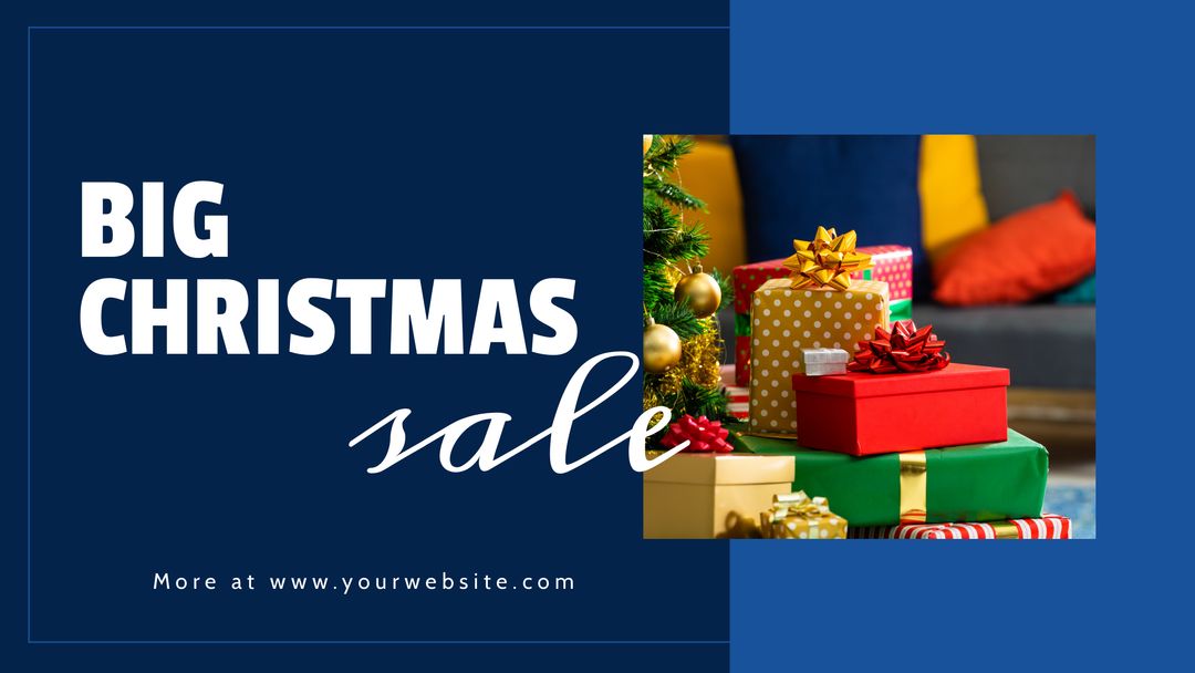 Festive Christmas Sale with Bright Wrapped Gifts