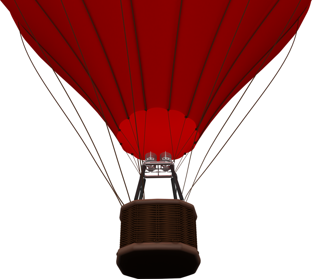 Transparent Background Hot Air Balloon in Vivid Red Color - Download Free Stock Images Pikwizard.com