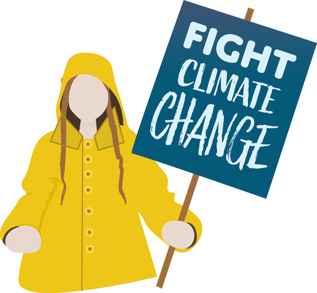 Transparent Illustration of Environmental Activism Banner