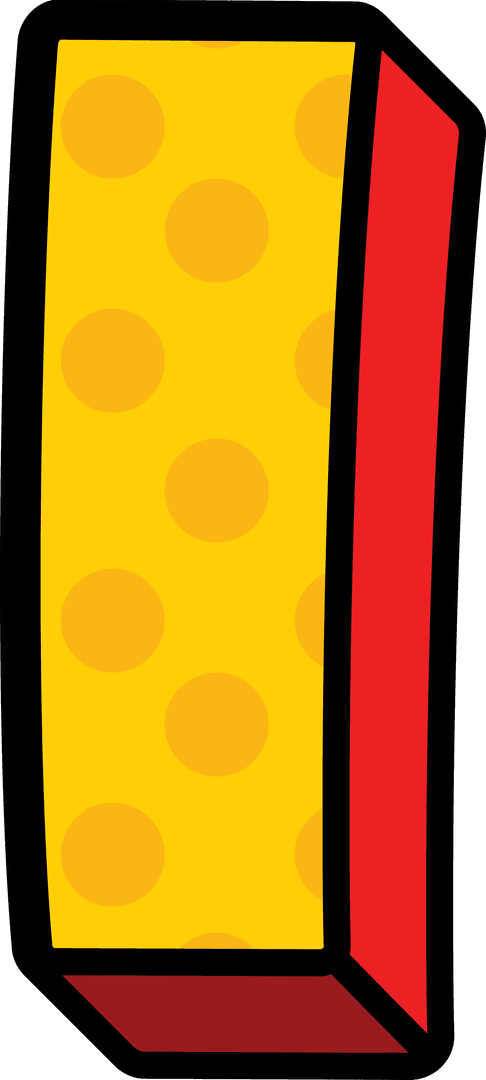 Stylized I with Dots on Transparent Background