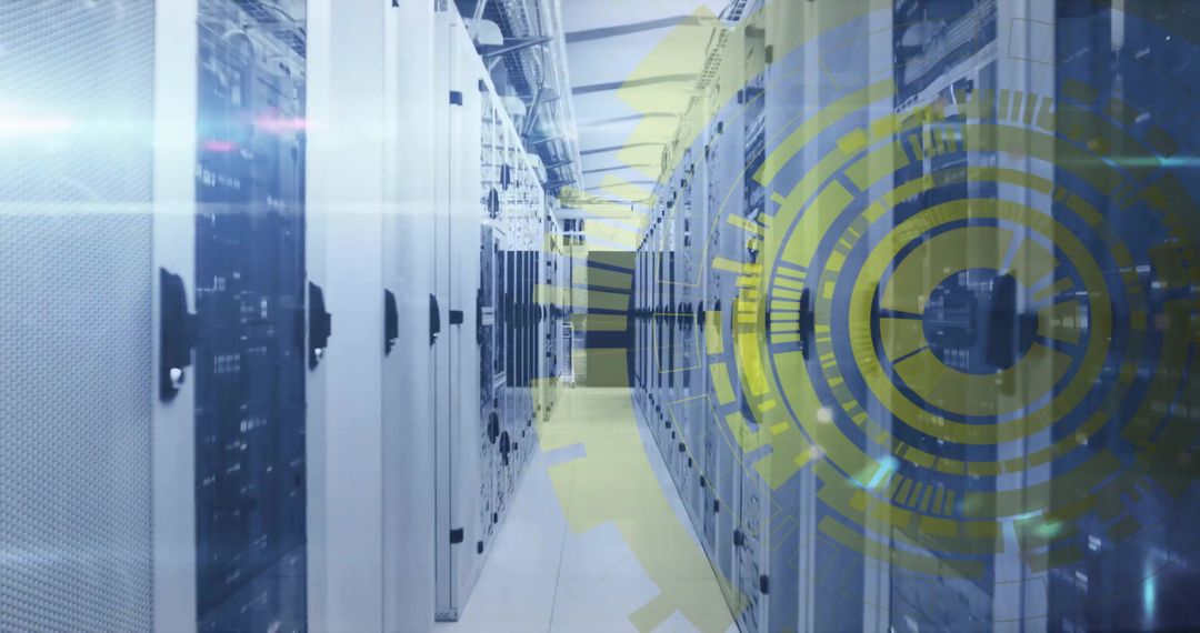 Digital Interface with Data Processing and Modern Servers - Free Images, Stock Photos and Pictures on Pikwizard.com