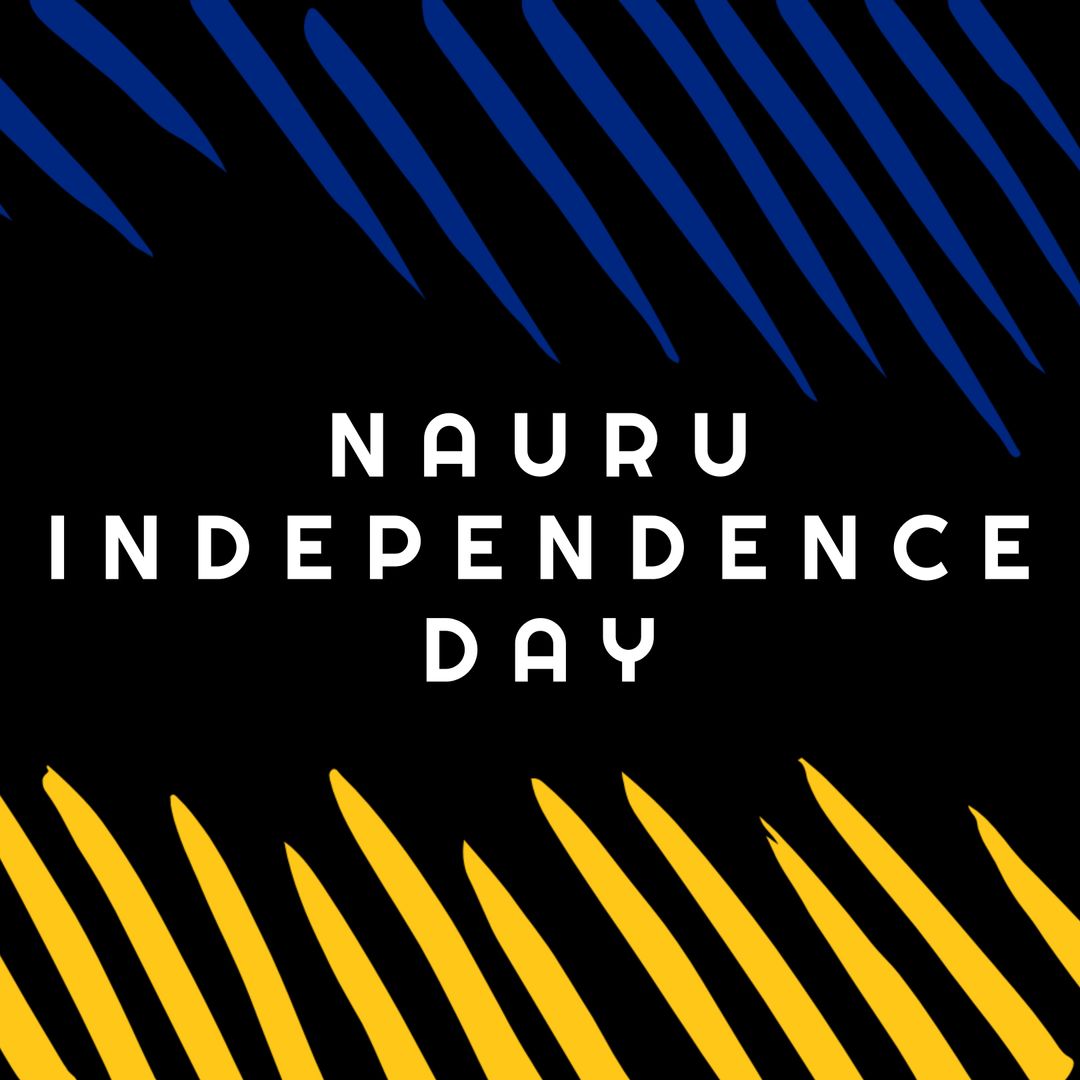Nauru Independence Day Celebration Design with Bold Stripes