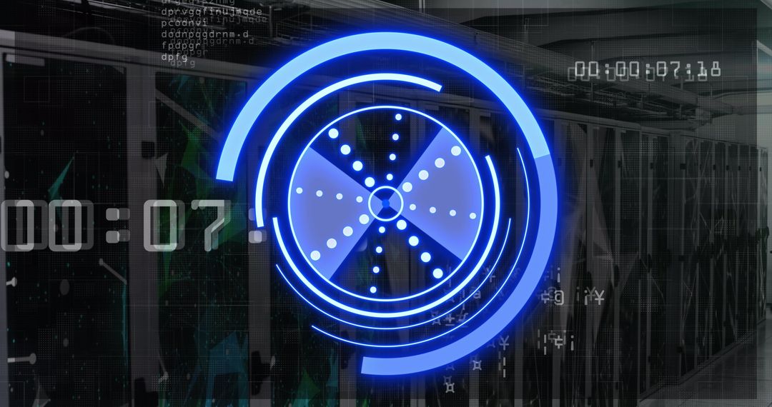 Futuristic Holographic Interface Over Data Center