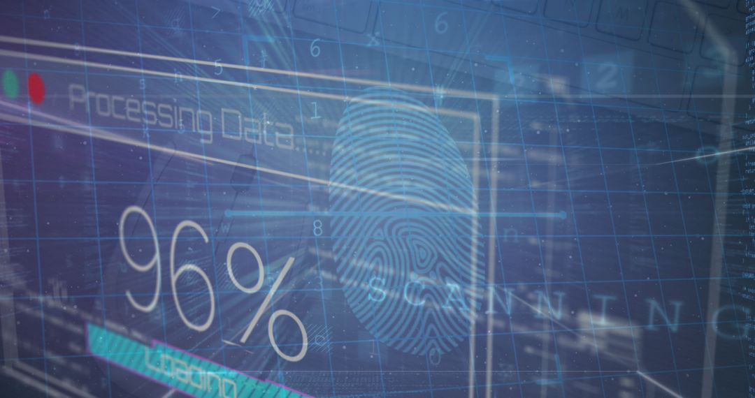 High-Tech Digital Data Processing Interface Background