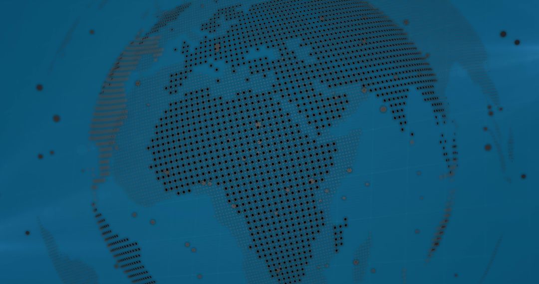 Digital World Map with Dotted Globe Design for Global Connectivity