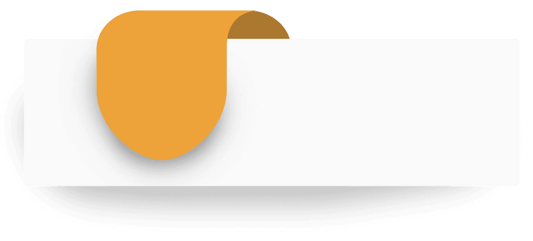 Abstract White and Orange Shapes on Transparent Background