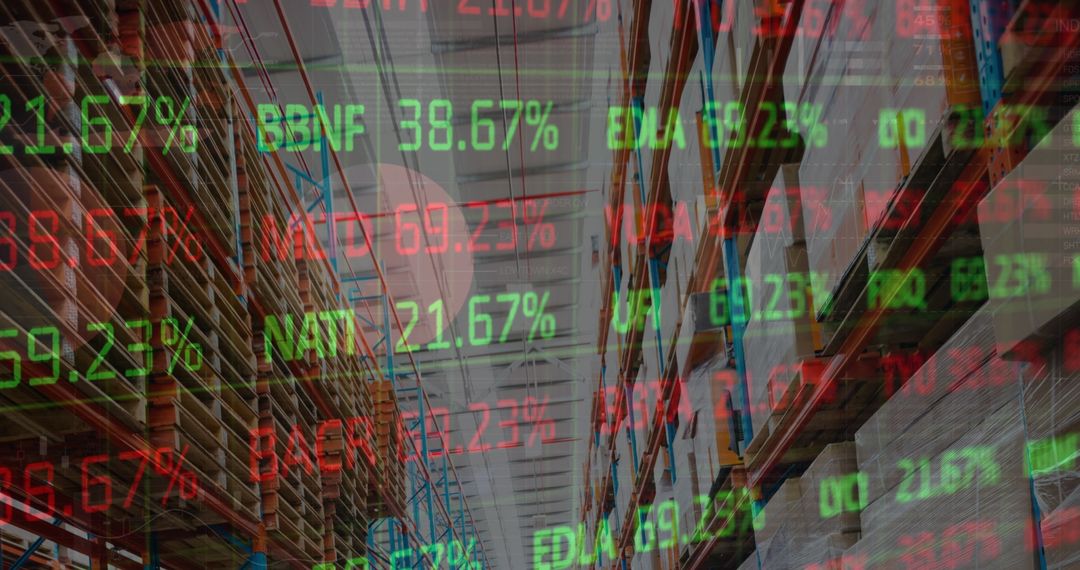 Digital Data Overlay on Warehouse Stock Analysis