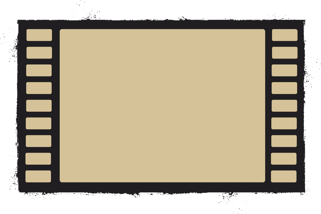 Vintage Film Strip Frame on Transparent Background