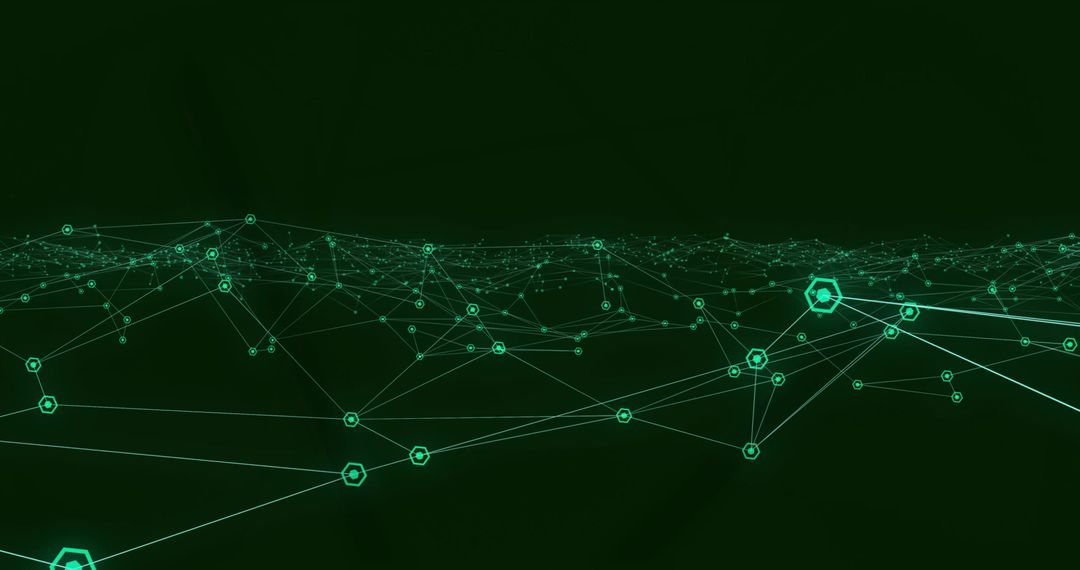 Neon Network Connections in a Virtual Space