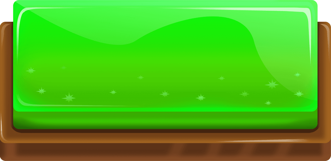 Transparent Green Shapes with Star Details on Glossy Surface