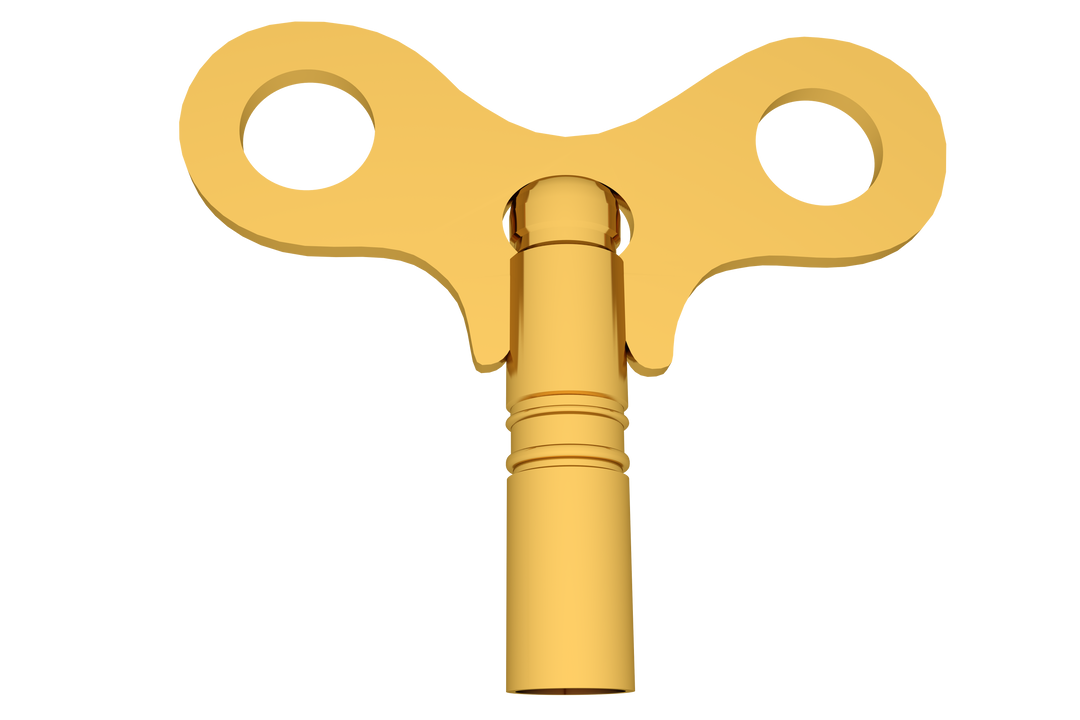 Golden Winding Key Illustration on Transparent Background - Download Free Stock Images Pikwizard.com