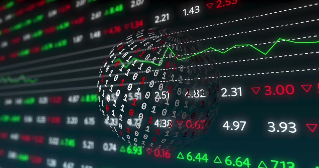 Global Financial Data Visualization with Binary Sphere