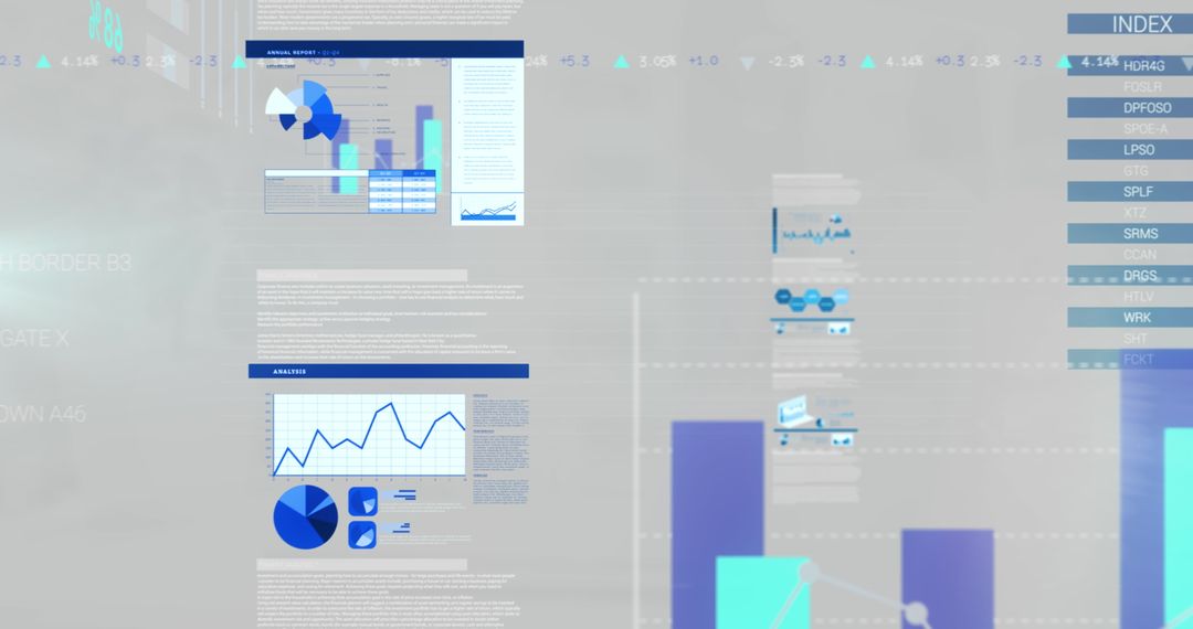 Digital Data Visualization Interface in Modern Business Concept