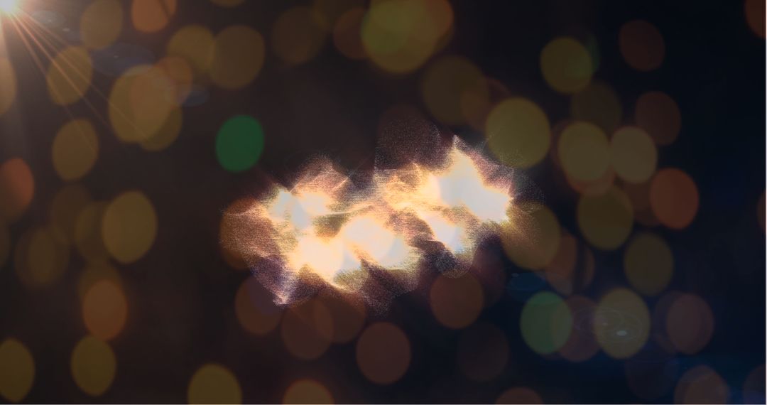 Illuminated Abstract Pattern with Magical Bokeh Lights
