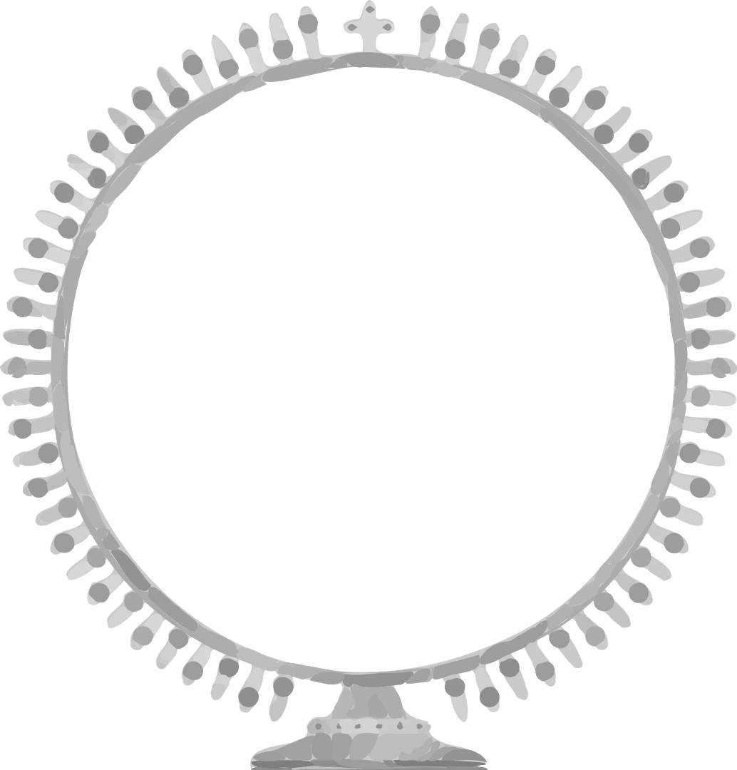 Transparent Metal Stand with Peg Holders and Cross Ornament