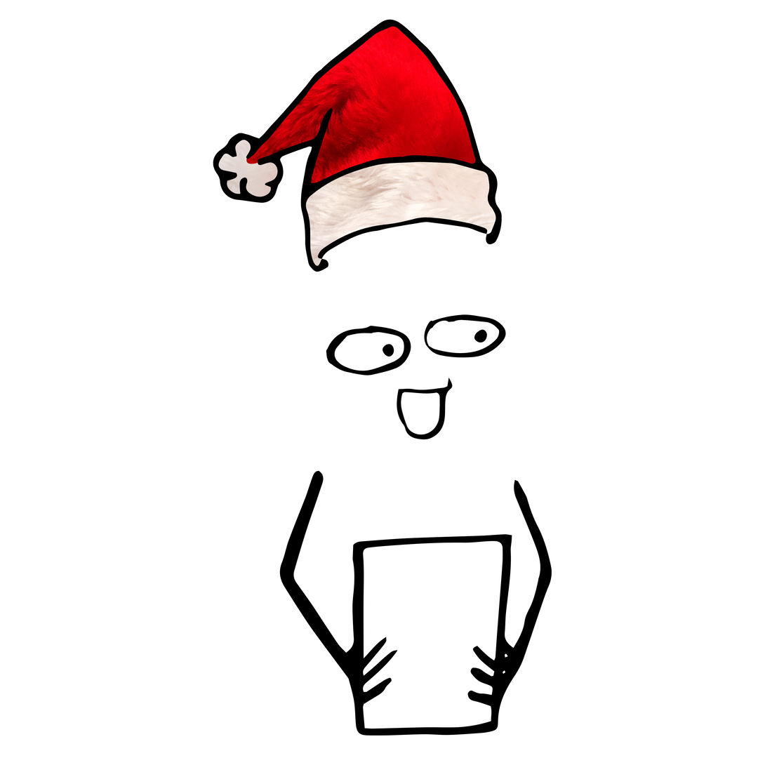 Funny Transparent Face with Santa Hat on Transparent Background - Download Free Stock Images Pikwizard.com