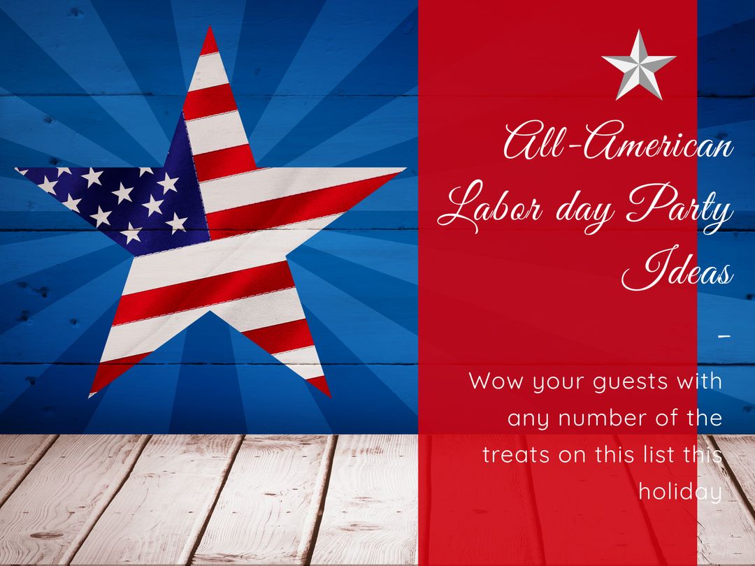 Patriotic Labor Day Party Invitation with American Flag Star - Download Free Stock Images Pikwizard.com
