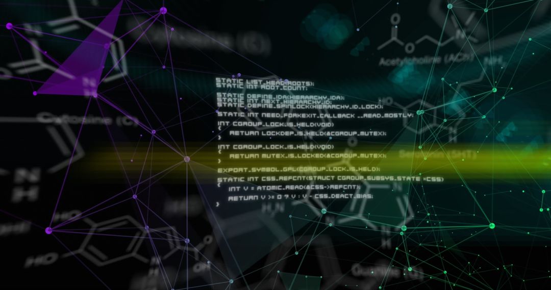 Abstract Digital Science and Technology Network Background