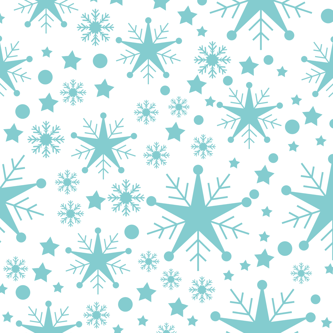 Transparent Background Snowflake Pattern with Winter Theme