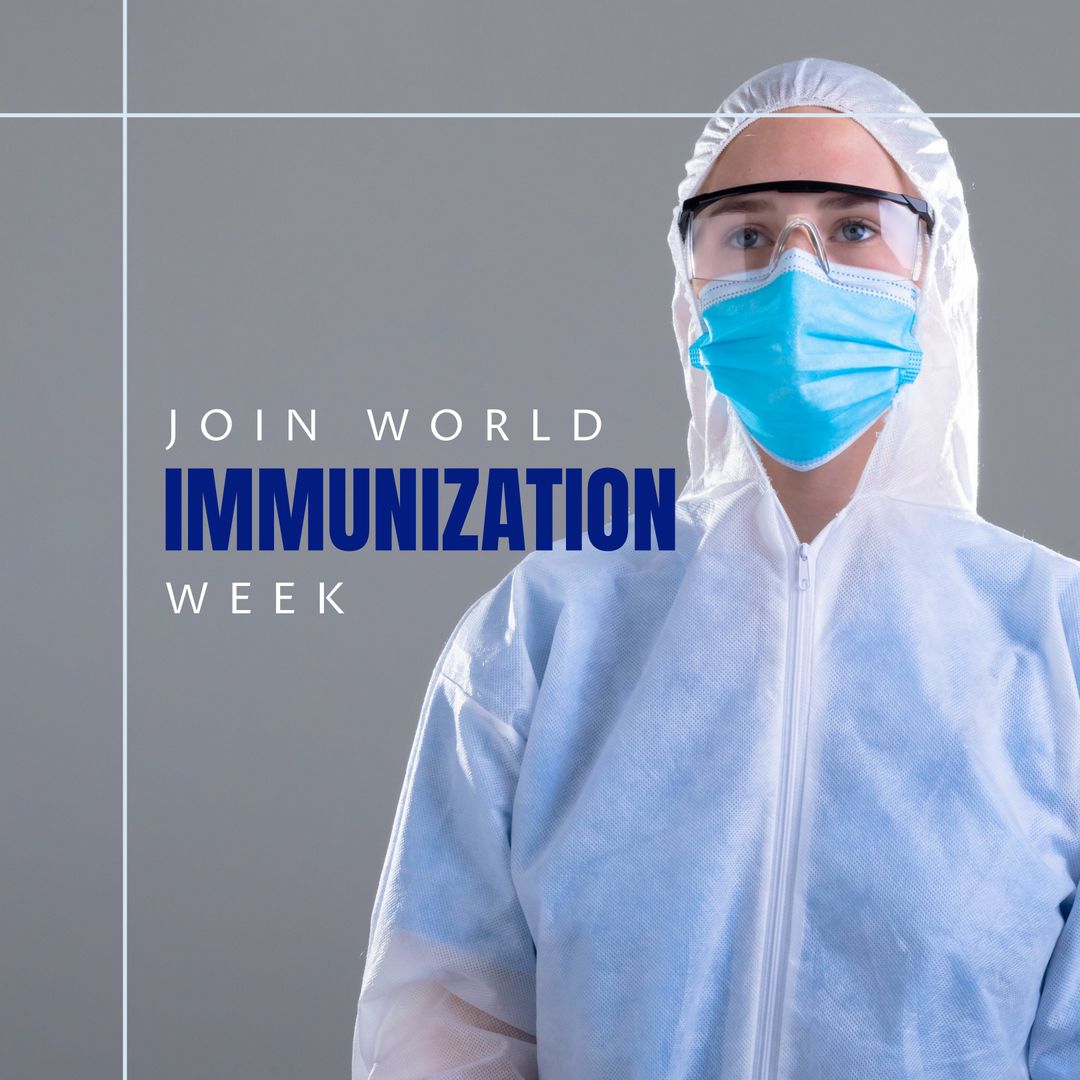 Healthcare Professional Promoting World Immunization Campaign