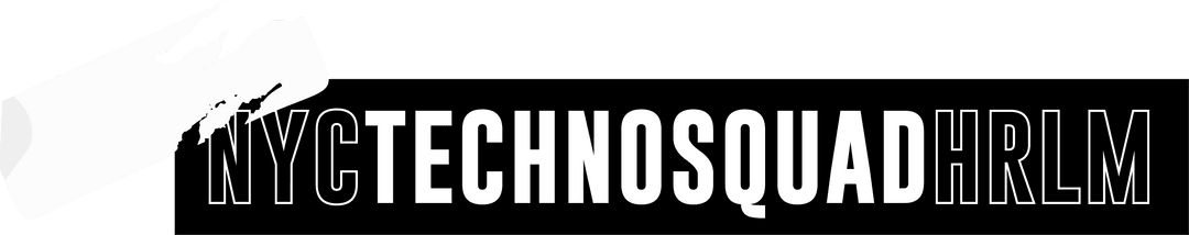 Modern Transparent NYC Techno Squad Logo Design Branding