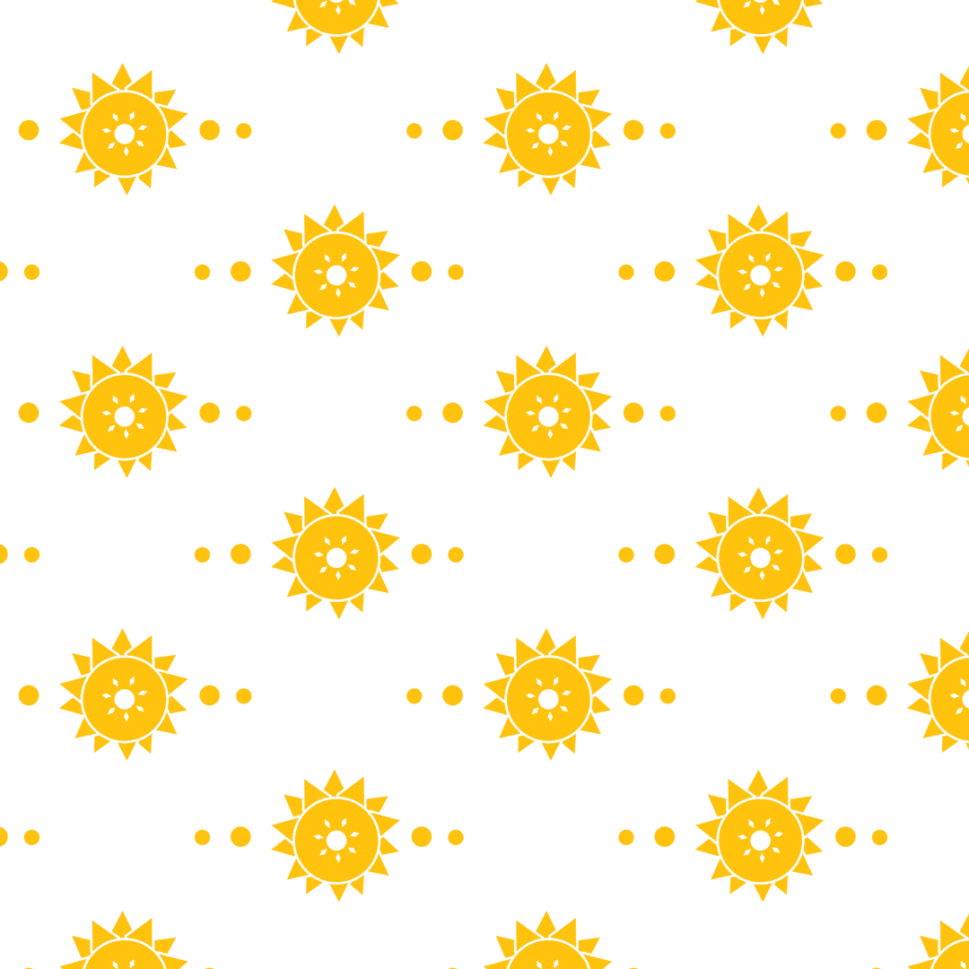 Yellow Floral Pattern on Transparent Background for Creative Design