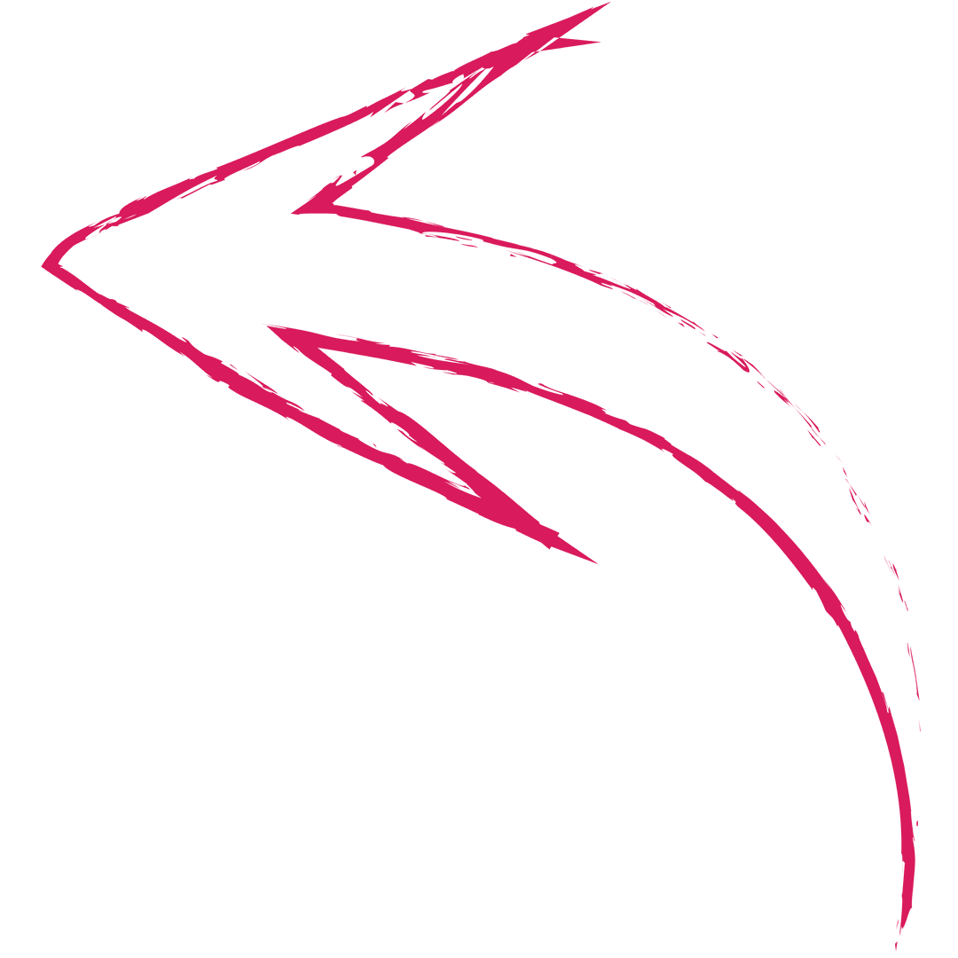 Pink Hand Drawn Arrow on Transparent Background