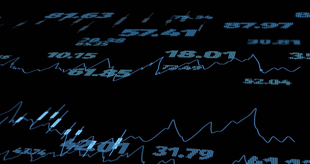 Dynamic Financial Data Chart with Floating Numbers