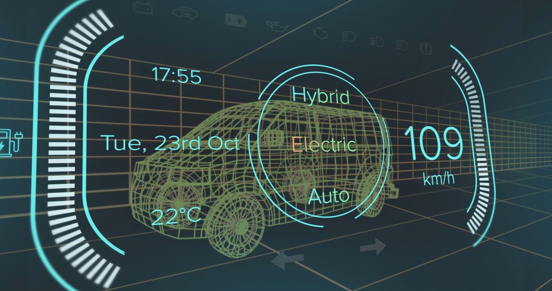 Futuristic Digital Dashboard with Holographic Elements